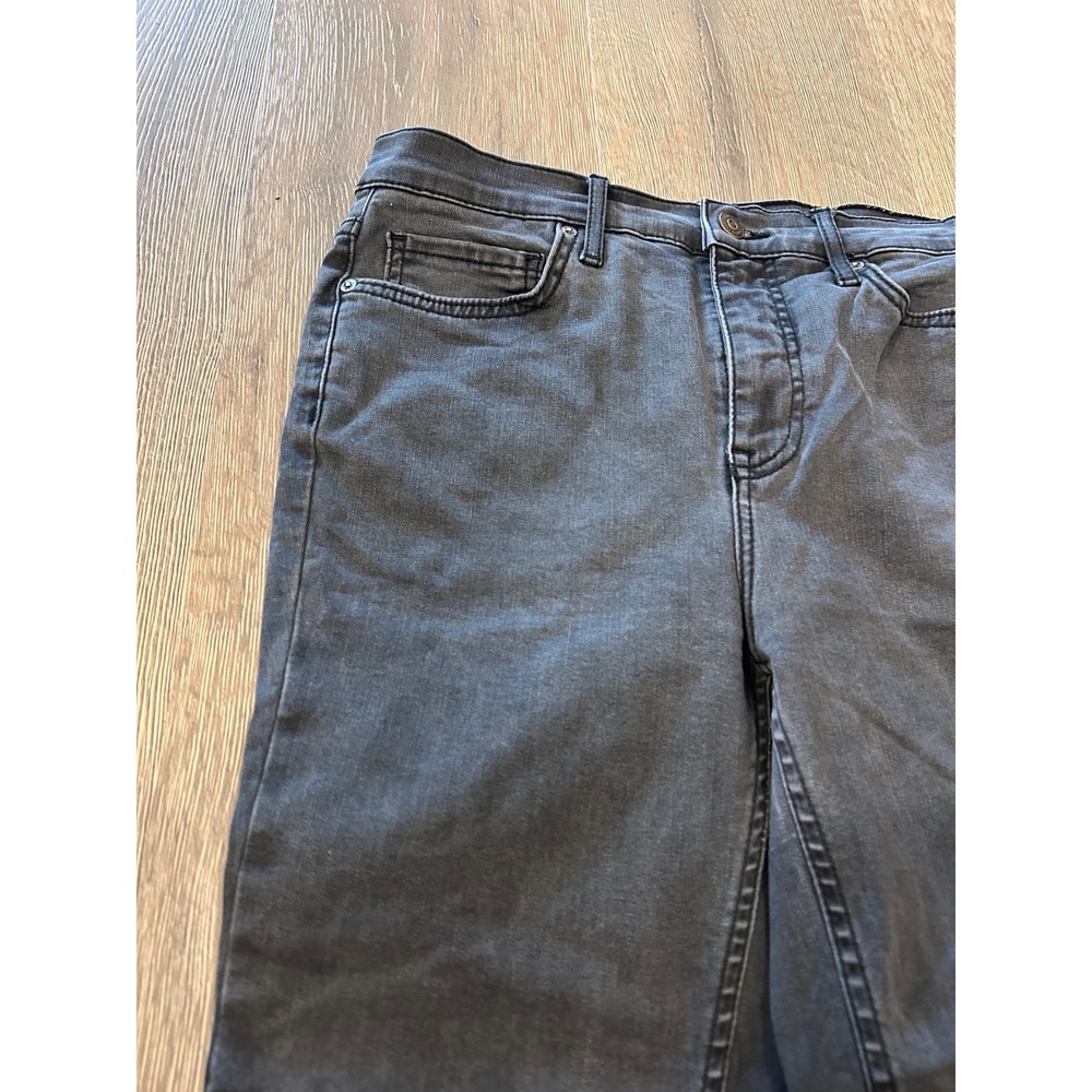 Free People Distressed High Rise Skinny Jeans Faded Black Knee Blowout Size 29 - Picture 3 of 11